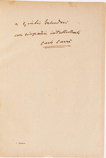 Autori vari (Carr Carlo). Documenti per Czanne. Milano Il Balcone, 1946.  - Asta Libri antichi e rari, Stampe, Vedute e Mappe - Associazione Nazionale - Case d'Asta italiane