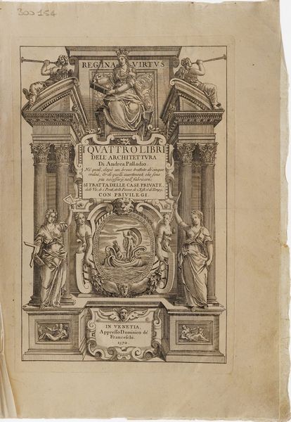 Palladio Andrea I Quattro libri dell'architettura... In Venetia, Domenico De'Franceschi 1570 (in realt� Venezia, Pasquali, 1768-1780)  - Asta Libri antichi e rari, Stampe, Vedute e Mappe - Associazione Nazionale - Case d'Asta italiane