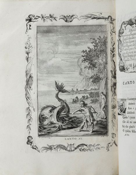 Ludovico Ariosto Orlando furioso... tomi dall'1 al 4, in Venetia, presso antonio Zatta, 1772-1773  - Asta Libri antichi e rari, Stampe, Vedute e Mappe - Associazione Nazionale - Case d'Asta italiane