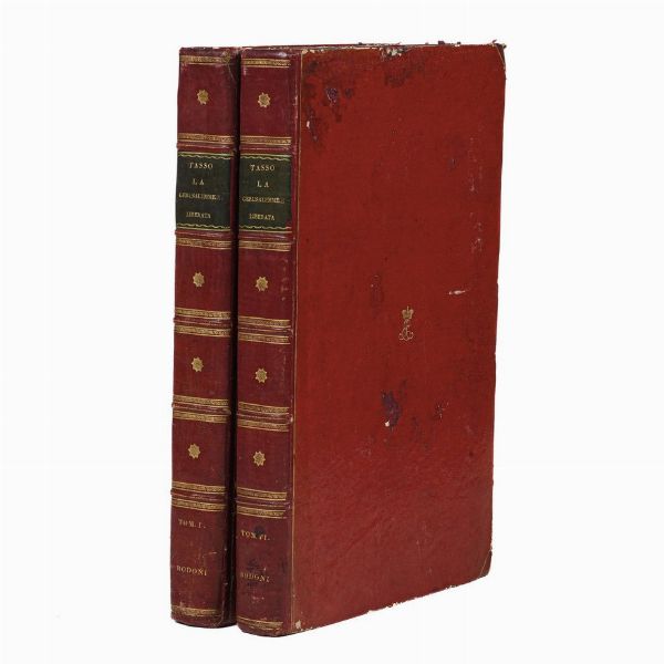 Tasso Torquato La Gerusalemme liberata. Tomo I e II. Parma, Nel Regal Palazzo Co-tipi Bolognani, 1794  - Asta Libri antichi e rari, Stampe, Vedute e Mappe - Associazione Nazionale - Case d'Asta italiane