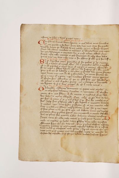 Anonimo - Autori vari Manoscritto cartaceo del secolo XV.  - Asta Libri antichi e rari, Stampe, Vedute e Mappe - Associazione Nazionale - Case d'Asta italiane