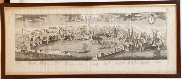 Johann Georg Hertel (1719-1768)- F.B. Werner Silesius. Genua. Veduta della citt di Genova dal mare. Augusta, secolo XVIII (1731)  - Asta Libri antichi e rari, Stampe, Vedute e Mappe - Associazione Nazionale - Case d'Asta italiane