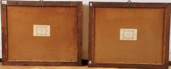 Giovanni Cattini- Giovanni Battista Piazzetta. Illustrissimo et eruditissimo viro comiti Francisco Algarotti, eximio scentiarum et artium cultori- excellentissimo viro comiti Valmarana, Pv.M Triffonis, bonarium artum protectiori in venerationis argumentum. (figura di fanciulla circondata da nobiluomo e vecchia); (figura maschile con fucile e due figure femminili con uccellino in gabbia).  - Asta Libri antichi e rari, Stampe, Vedute e Mappe - Associazione Nazionale - Case d'Asta italiane