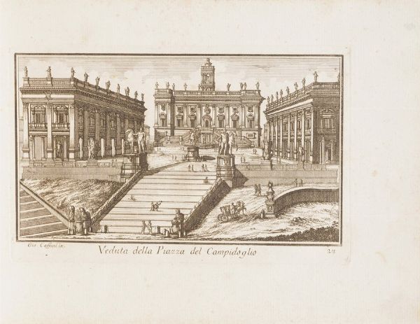 Cassini Giovanni Nuova raccolta delle megliori vedute antiche e moderne di Roma disegnate e incise da Giovanni Cassini l'anno 1779...  In Roma presso Venanzio Monaldini  - Asta Libri antichi e rari, Stampe, Vedute e Mappe - Associazione Nazionale - Case d'Asta italiane