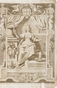 Genova, Statuti criminali Criminalium Iurium...Genova, Tiboldi, 1669.  - Asta Libri antichi e rari, Stampe, Vedute e Mappe - Associazione Nazionale - Case d'Asta italiane