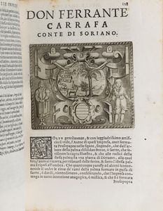 Gerolamo Ruscelli : Gerolamo Ruscelli Le imprese illustri in Venezia appresso Comin Da Trino di Monferrato, 1572.  - Asta Libri antichi e rari, Stampe, Vedute e Mappe - Associazione Nazionale - Case d'Asta italiane
