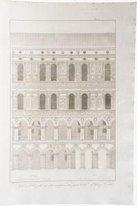 Cicognara Leopoldo - Diedo Antonio - Selva Giannantonio Le fabbriche e i monumenti cospicui di Venezia, illustrati da Leopoldo Cicognani Antonio Diedo e Giannantonio Selva...seconda edizioni con notabili aggiunte e note. Due volumi. Venezia, Giuseppe Antonelli 1838 - 1840.  - Asta Libri antichi e rari, Stampe, Vedute e Mappe - Associazione Nazionale - Case d'Asta italiane