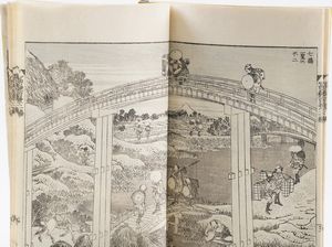 Hokusai Katsushika (1760-1849) Cento vedute del Monte Fuji parte I - II - III  - Asta Libri antichi e rari, Stampe, Vedute e Mappe - Associazione Nazionale - Case d'Asta italiane