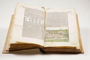 Foresti, Giacomo Filippo (1434-1520) Cronicha de tuto el mondo uulgare. Impresso nella inclita Citta di Venetia : per me Bernardino Rizo de Nouara, 1491 adi 8 de Octobrio  - Asta Libri antichi e rari, Stampe, Vedute e Mappe - Associazione Nazionale - Case d'Asta italiane