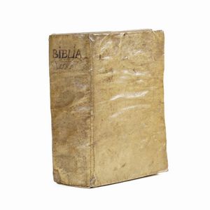 Bibbia latina figurata Biblia ad vetustissima exemplaria nunc recens castigata...Venetiis, (Hieronymus Polus), 1587.  - Asta Libri antichi e rari, Stampe, Vedute e Mappe - Associazione Nazionale - Case d'Asta italiane