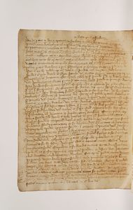 Anonimo - Autori vari Manoscritto cartaceo del secolo XV.  - Asta Libri antichi e rari, Stampe, Vedute e Mappe - Associazione Nazionale - Case d'Asta italiane