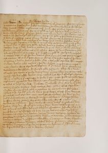 Anonimo - Autori vari Manoscritto cartaceo del secolo XV.  - Asta Libri antichi e rari, Stampe, Vedute e Mappe - Associazione Nazionale - Case d'Asta italiane