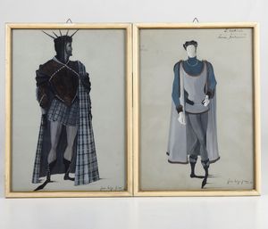 Pierluigi Pizzi - Pierluigi Pizzi. Bozzetti teatrali per i costumi di scena del del Re Lear