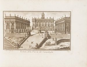 Cassini Giovanni Nuova raccolta delle megliori vedute antiche e moderne di Roma disegnate e incise da Giovanni Cassini l'anno 1779...  In Roma presso Venanzio Monaldini  - Asta Libri antichi e rari, Stampe, Vedute e Mappe - Associazione Nazionale - Case d'Asta italiane