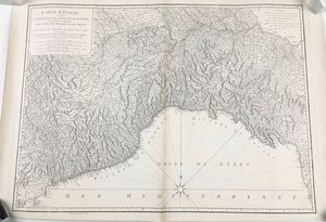 Genova - Liguria 4 carte topografiche della Liguria ed una veduta di Genova, secolo XVII-XVIII  - Asta Libri antichi e rari, Stampe, Vedute e Mappe - Associazione Nazionale - Case d'Asta italiane