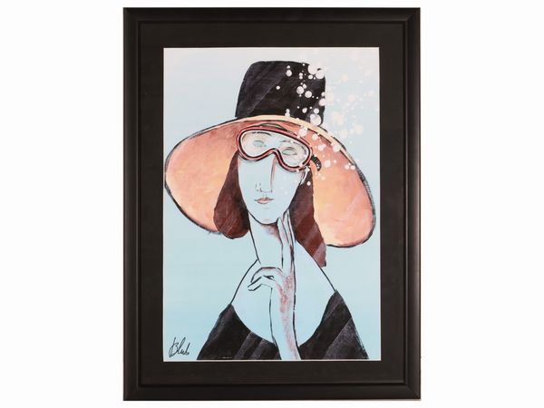 BLUB : Jeanne Hebuterne con cappello  - Asta Arte Moderna e Contemporanea - Associazione Nazionale - Case d'Asta italiane
