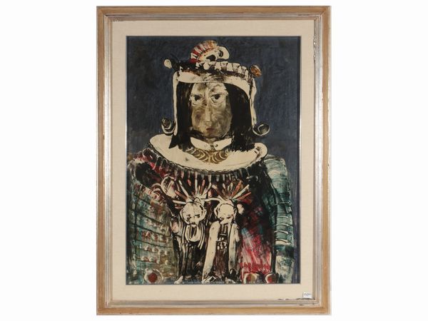 Alfredo Nannoni : Ritratto di uomo  - Asta Arte Moderna e Contemporanea - Associazione Nazionale - Case d'Asta italiane