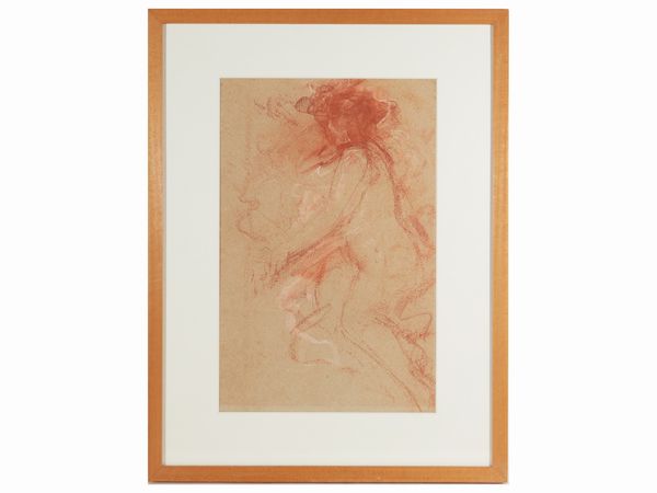 Antonio Mancini : Nudo femminile, 1900 circa  - Asta Arte Moderna e Contemporanea - Associazione Nazionale - Case d'Asta italiane