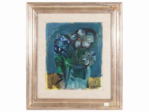 Ugo Capocchini - Anemoni su fondo azzurro 1968