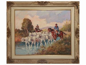 Renzo Martini - Butteri e buoi