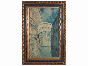 Ugo Flumiani attribuito - Il Ponte dei Sospiri