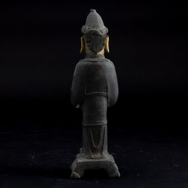 Figura di saggio stante in bronzo parzialmente dorato a freddo, Cina, Dinastia Ming, XVII secolo  - Asta Arte orientale  - Associazione Nazionale - Case d'Asta italiane