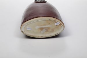 Vaso in grs invetriato color sangue di bue con ideogramma, Cina, XX secolo  - Asta Arte orientale  - Associazione Nazionale - Case d'Asta italiane