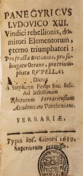 Raccolta di volumi miscellanei dal XVII al XVIII sec. (Con ex libris silografico)  - Asta Libri Antichi - Associazione Nazionale - Case d'Asta italiane