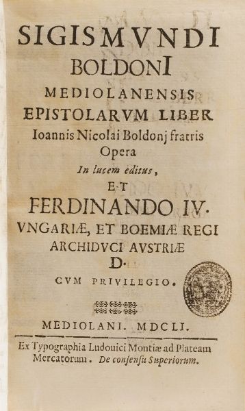 Raccolta di volumi miscellanei del XVII sec. (Con ex libris silografico)  - Asta Libri Antichi - Associazione Nazionale - Case d'Asta italiane