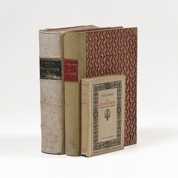 Incisione e Arte ARTE Cisari, La xilografia, Milano, Hoepli , 1918 Rosenthal, La gravure, Parigi, Renouard, 1909 Venturi, Giorgione, Milano, Hoepli, 1913.  - Asta Libri Antichi - Associazione Nazionale - Case d'Asta italiane