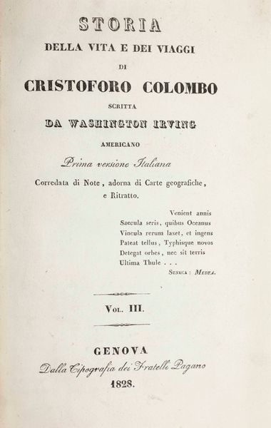 Guglielmo Robertson : Guglielmo Robertson Storia di America, in Venezia, presso Gio: Antonio Curti, 1802 (2 volumi)  - Asta Libri Antichi - Associazione Nazionale - Case d'Asta italiane