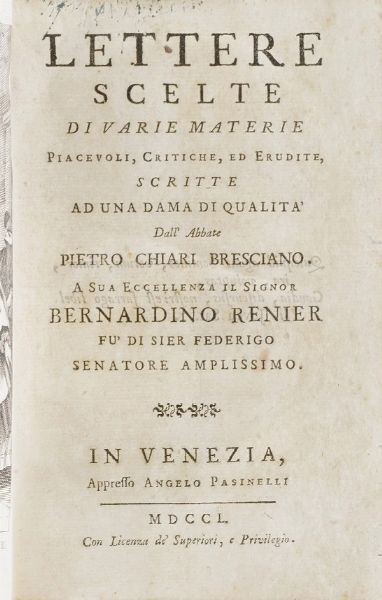 Muratori Ludovico Antonio La filosofia morale...tomo primo e secondo...Venezia,Orlandini,1776  - Asta Libri Antichi - Associazione Nazionale - Case d'Asta italiane