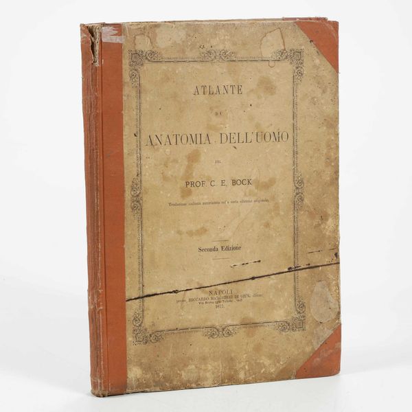 C.E. Bock Atlanti di anatomia dell'uomo. Traduzione italiana autorizzata sulla sesta edizione originale. Seconda edizione. Napoli, presso Riccardo Marghieri 1877  - Asta Libri Antichi - Associazione Nazionale - Case d'Asta italiane