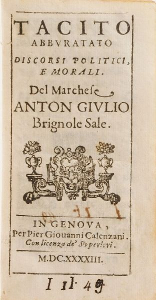 Iosephi Carpani Orationes... Roma, 1682  - Asta Libri Antichi - Associazione Nazionale - Case d'Asta italiane