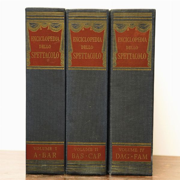 Enciclopedia dello spettacolo, Roma 1955 - 1965 Enciclopedia dello spettacolo, Unedi-Unione Editoriale, Roma. vol I; Vol. II; Volume III; volume IV; vol. V; volume VI; vol. VII; volume VIII; vol. IX Aggiornamento 1955-1965; Tv; indice repertorio (completo)  - Asta Libri Antichi - Associazione Nazionale - Case d'Asta italiane