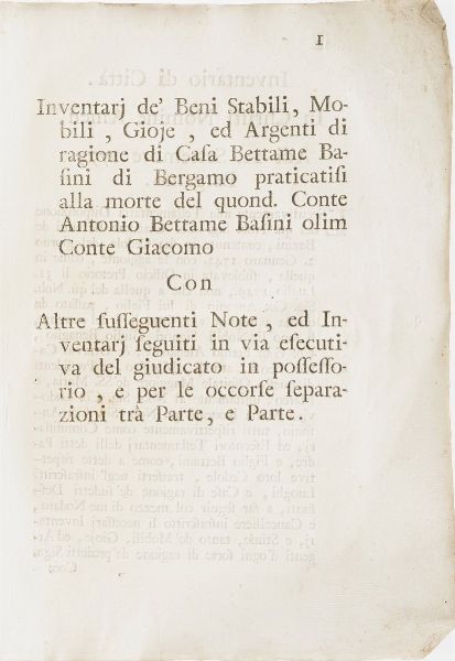 Bergamo-Edizioni di interesse bergamasco 9 opere di interesse bergamasco o stampate a Bergamo  - Asta Libri Antichi - Associazione Nazionale - Case d'Asta italiane