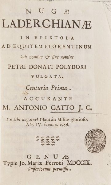 Raccolta di volumi miscellanei dal XVI al XVIII sec.  (Con ex libris silografico)  - Asta Libri Antichi - Associazione Nazionale - Case d'Asta italiane