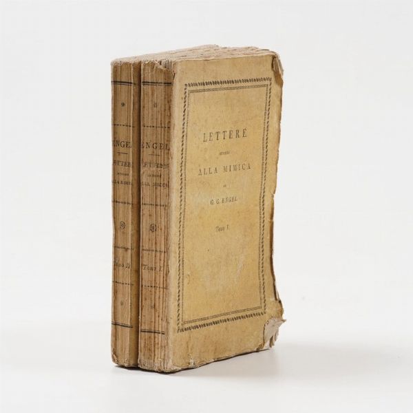 Engel G.G. Lettere intorno alla mimica... aggiunto di capitoli 6 sull'arte rappresentativa di L. Riccoboni. II volumi. Milano, Pirotta, 1818  - Asta Libri Antichi - Associazione Nazionale - Case d'Asta italiane
