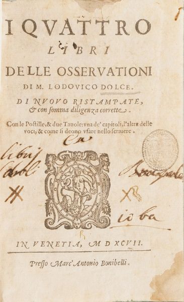 Raccolta di volumi miscellanei dal XVI al XVII sec. (con ex libris sillografico)  - Asta Libri Antichi - Associazione Nazionale - Case d'Asta italiane