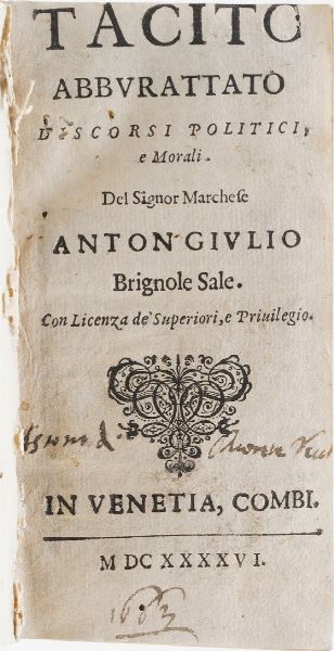 Sperone Speroni. Dialoghi, Venezia 1546.  - Asta Libri Antichi - Associazione Nazionale - Case d'Asta italiane