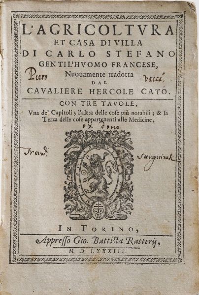 Marsilio Ficino Marsilii Ficini, Florentini Medici Atque Philosophi... Venezia, Sub Signo diui Giorgij, 1548  - Asta Libri Antichi - Associazione Nazionale - Case d'Asta italiane