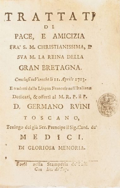 Raccolta di volumi miscellanei dal XVI al XVIII sec. (Con ex libris silografico)  - Asta Libri Antichi - Associazione Nazionale - Case d'Asta italiane