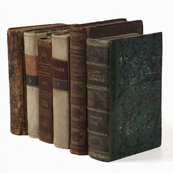 Lotto composito di volumi secoli XIX-XX Cant Cesare, Storia Universale, Torino Pomba 1848-1852./ Augusto De Chambure, Napoleone e i suoi contemporanei, Firenze Batelli, 1836.  - Asta Libri Antichi - Associazione Nazionale - Case d'Asta italiane