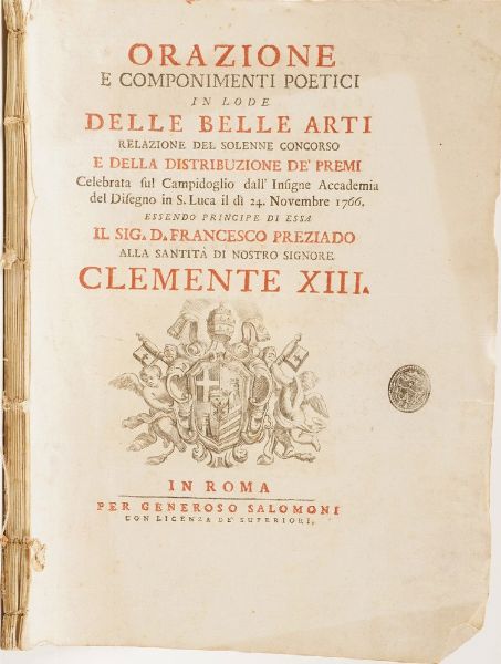 Raccolta di volumi miscellanei dal XVII al XVIII sec.  - Asta Libri Antichi - Associazione Nazionale - Case d'Asta italiane