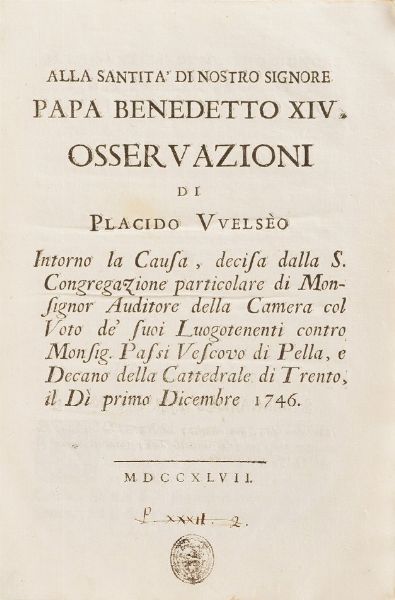 Raccolta di volumi miscellanei dal XVII al XVIII sec.  - Asta Libri Antichi - Associazione Nazionale - Case d'Asta italiane