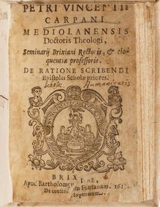 Raccolta di volumi miscellanei dal XVII al XVIII sec. (Con ex libris silografico)  - Asta Libri Antichi - Associazione Nazionale - Case d'Asta italiane