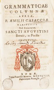 Raccolta di volumi miscellanei del XVII sec. (Con ex libris silografico)  - Asta Libri Antichi - Associazione Nazionale - Case d'Asta italiane