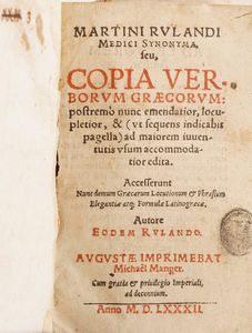 Raccolta volumi miscellanei dal XVI al XVII sec. (Con ex libris silografico)  - Asta Libri Antichi - Associazione Nazionale - Case d'Asta italiane