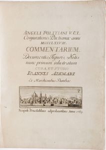 Gio. Gherardo De Rossi. Commedie, Bassano 1790.  - Asta Libri Antichi - Associazione Nazionale - Case d'Asta italiane
