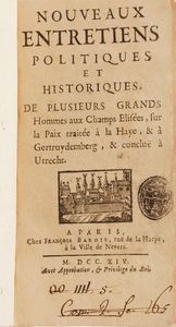 George de Backer Nouvelle logique courte et facile... Bruxelles 1704  - Asta Libri Antichi - Associazione Nazionale - Case d'Asta italiane